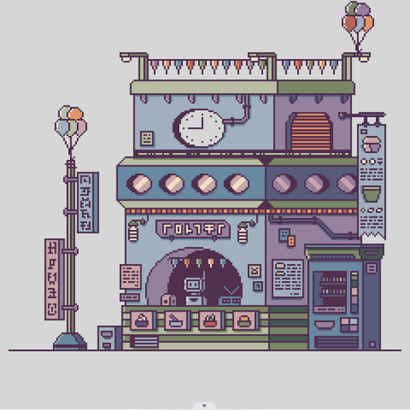 小店 商店 像素画